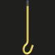 Kaiser 1226-75 concrete light fixture hook with thread M5, shaft length 75 mm, fully insulated