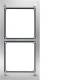 Hager REM102X Modesta Rahmen 2/1 Edelstahl matt mit UP-Kasten