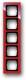Busch Jaeger 2CKA001754A4353 BJ 1725-287 Abdeckrahmen 5f Busch-axcent rot