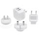 STARTECH.COM Dual-Port USB Wall Charger - International Travel - 17W/3.4A - White