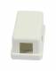 Dosen TP,AP,1-fach,CAT6A, Keystone Slim-line/Short mit Staubschutzklappe, Reinweiss, Synergy 21,