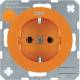 Berker 47432007 Steckdose SCHUKO mit Aufdruck R.1/R.3 orange, glänzend