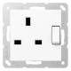 Jung A3171WW socket switchable 13A British series A/AS alpine white