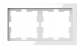 Merten MEG4020-6520 D-Life glass frame 2-fold crystal white