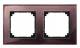 Merten 489215 glass frame 2-M-PLAN, Mahogany safety glass