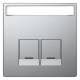Merten MEG4574-6036 central plate font Schneider Connector 2f stainless steel
