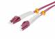Fiber optic 2-fiber patch kit. 0.5mtr.LC-LC, 50/125um,OM4, AD=2mm, flexible anti-kink sleeve, Synergy 21