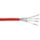 InLine® Patchkabel, S/FTP (PiMf), Cat.6A, 500MHz, halogenfrei, Kupfer, rot, 100m