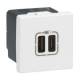 Legrand 077592 USB-Lademodul 2xUSB-A+C 2-modulig 3A Mosaic ultaweiß
