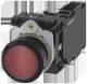 Siemens 3SU11030AB201FA0 3SU1103-0AB20-1FA0 illuminated pushbutton 22 mm round coupling red 1NO+1NC AC 110 V