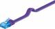 Goobay 96302 CAT 6a Flach-Patchkabel, U/UTP, Violett - Kupfermaterial