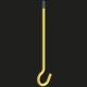 Kaiser 1226-95 concrete light fixture hook with thread M5, shaft length 95 mm, fully insulated