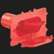 Kaiser 1261-43 concrete oval funnel for M25 pipes with closure lid