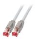 Patchkabel RJ45, CAT6A 500 MHz, 2 m, grau, S-STP(S/FTP), TM21+Leoni-Kerpen F6-90 S/F