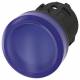Siemens 3SU10016AA500AA0 indicator, 22mm round blue lens smoothly