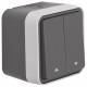 Berker 50753535 Jalousie-Serientaster mit Symbol Pfeile AP W.1 gr/lgr matt