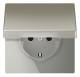 Jung ES1520KL SCHUKO Steckdose Klappdeckel LS Edelstahl