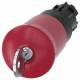 Siemens 3SU10001HM200AA0 emergency stop mushroom push button 22mm round red with BKS