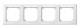 Merten 473419 M-SMART frame 4 times horizontally, polar white with label