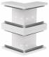 Hager BRS652103D9016 external corner from basic profile to BRS 68x210mm