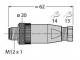 TURCK 6904613 BS8151-0 / 9 M12 x 1 Rundsteckverbind, attachable connector, straight