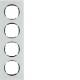 Berker 10142609 Rahmen 4fach flach R.8 Glas polarweiß