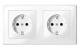 Merten MEG2328-1419 SCHUKO double, outlet BRS StK polarwhite gl.M-SMART