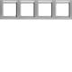 Berker 10246094 Rahmen 4fach waagerecht B.feld Q.3 alu samt
