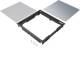 Hager BDQ08129005 Blind cover ultra-flat Q08 294x294 for 12 mm floor covering deep black
