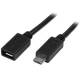 StarTech.com 0.5m 20in Micro-USB Extension Cable - M/F - Micro USB Male to Micro USB Female Cable