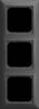 Busch Jaeger 2CKA001725A1570 1723-915 Abdeckrahmen 3-fach schwarz matt Busch-balance® SI