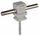 Dehn + Soehne 204006 DEHN conductor holder gray K, H = 16mm m. Wood screw