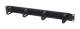 Allnet ALL-S0002261 48,3 cm ( 19 Zoll )zbh. Kabelführungsplatte mit Bürstenleisten, 1HE, Metall, 4 Bügel, Schwarz