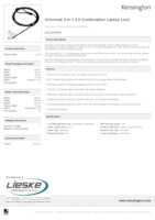 Datasheet for Kensington K63394WW, EAN: 0085896011217
