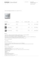 Datasheet for Gira 537466, EAN: 4010337049586