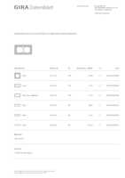 Datasheet for Gira 0212412, EAN: 4010337023906