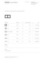 Datasheet for Gira 0212423, EAN: 4010337024095