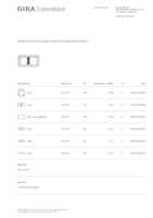 Datasheet for Gira 0212421, EAN: 4010337023845