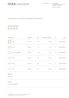 Datasheet for Gira 0213417, EAN: 4010337024538
