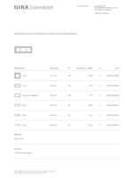 Datasheet for Gira 0213412, EAN: 4010337023913