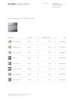 Datasheet for Gira 205026, EAN: 4010337026945