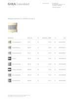 Datasheet for Gira 205001, EAN: 4010337026907