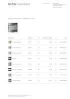 Datasheet for Gira 2050600, EAN: 4010337033042