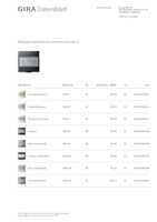 Datasheet for Gira 205028, EAN: 4010337026938