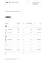 Datasheet for Gira 109523, EAN: 4010337084372