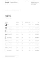 Datasheet for Gira 109423, EAN: 4010337084259