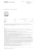 Datasheet for Gira 212800, EAN: 4010337018841