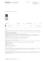 Datasheet for Gira 1239112, EAN: 4010337016304