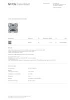 Datasheet for Gira 540900, EAN: 4010337048329