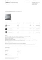 Datasheet for Gira 537365, EAN: 4010337050230